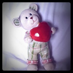 Bear and Heart Figurine